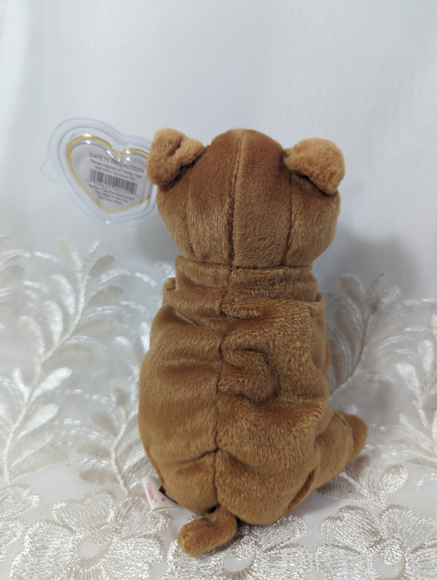 Ty Beanie Baby - Crinkles The Shar - pie Dog (6in) - Vintage Beanies Canada