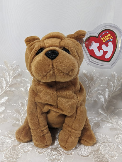 Ty Beanie Baby - Crinkles The Shar - pie Dog (6in) - Vintage Beanies Canada