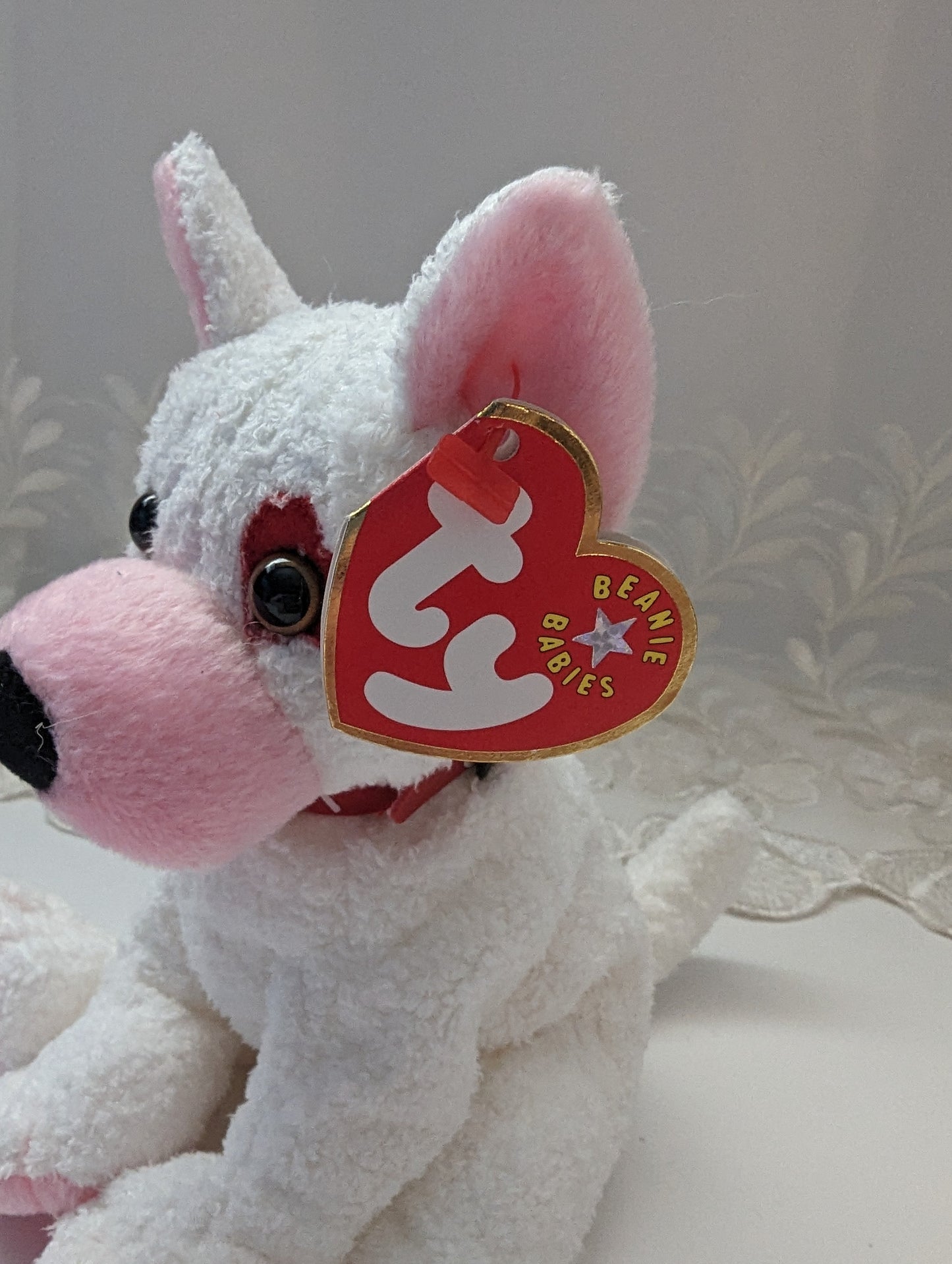 Ty Beanie Baby - Cupid The Dog (6in) Heart On Left Eye - Vintage Beanies Canada