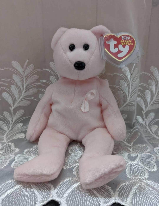 Ty Beanie Baby - Cure The Pink Bear - Breast Cancer Awareness (9in) - Vintage Beanies Canada