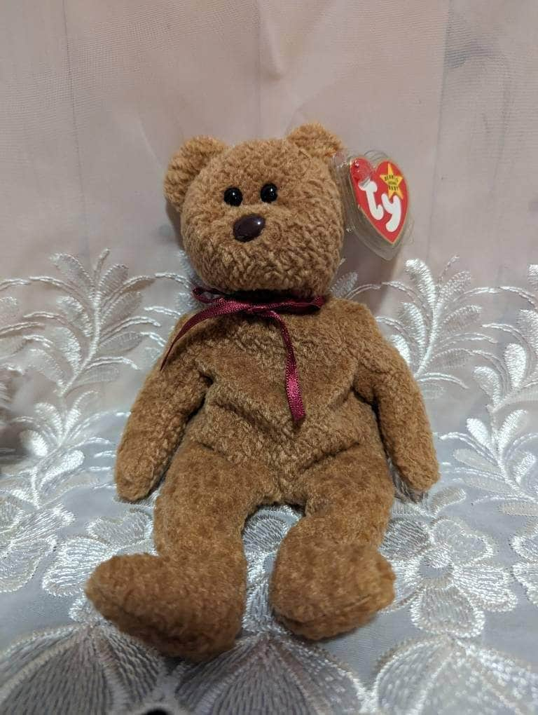 Ty Beanie Baby - Curly The Bear (8.5in) - Vintage Beanies Canada