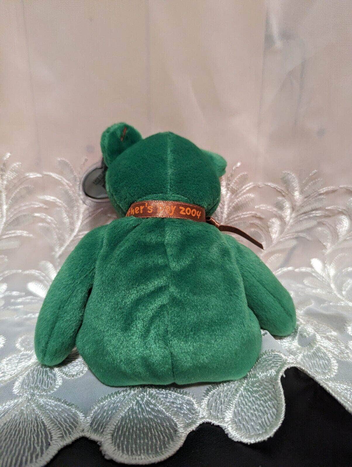 Ty Beanie Baby - Dad-e 2004 The Green Super Dad Father's Day Bear (8.5in) - Vintage Beanies Canada