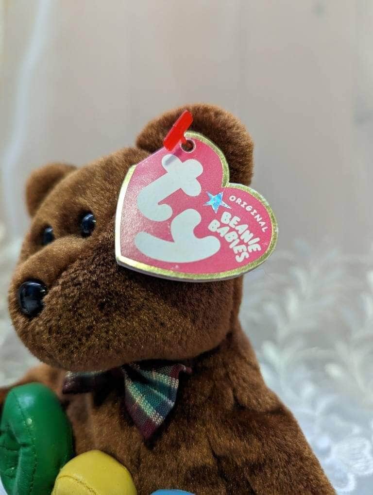 Ty Beanie Baby - Dad The Father's Day Bear (8.5in) Faded Hang Tag - Vintage Beanies Canada