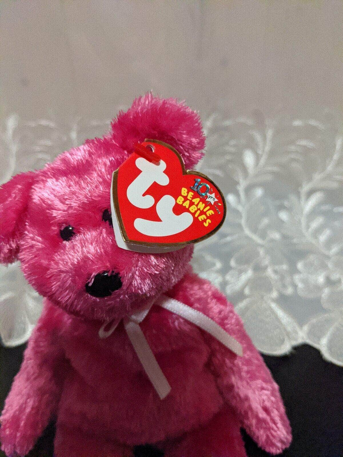 Ty Beanie Baby - Dark Pink Sherbet Bear (8.5in) - Vintage Beanies Canada