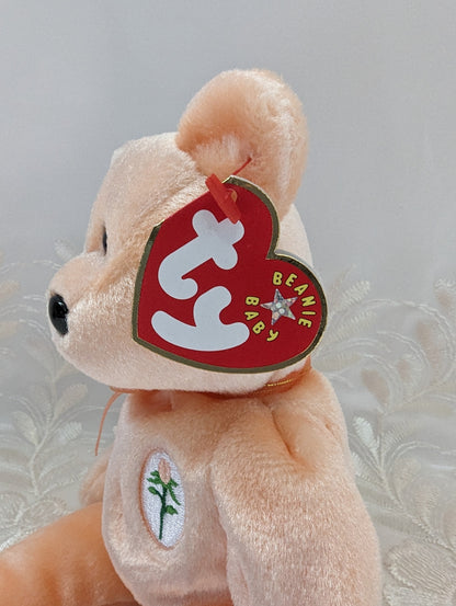 Ty Beanie Baby - Dearest The Peach Bear (8.5in) - Vintage Beanies Canada