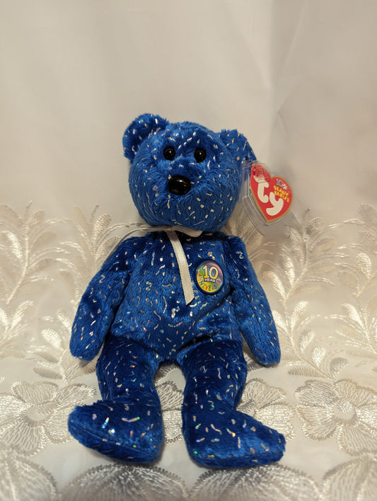 Ty Beanie Baby - Decade The Dark Blue Bear (8.5in) - Vintage Beanies Canada