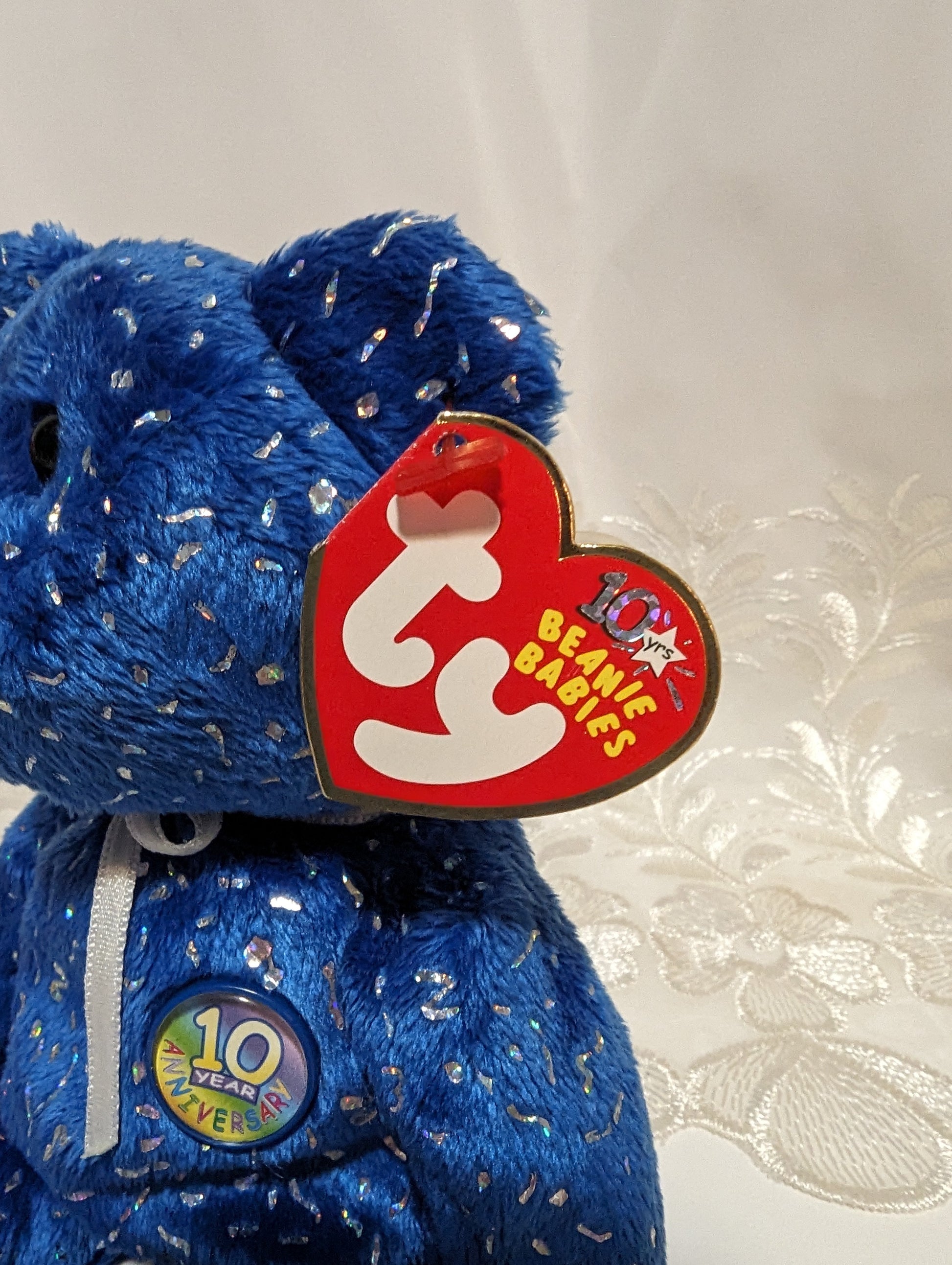 Ty Beanie Baby - Decade The Dark Blue Bear (8.5in) - Vintage Beanies Canada