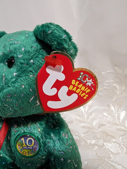 Ty Beanie Baby - Decade The Green Bear (8.5in) - Vintage Beanies Canada