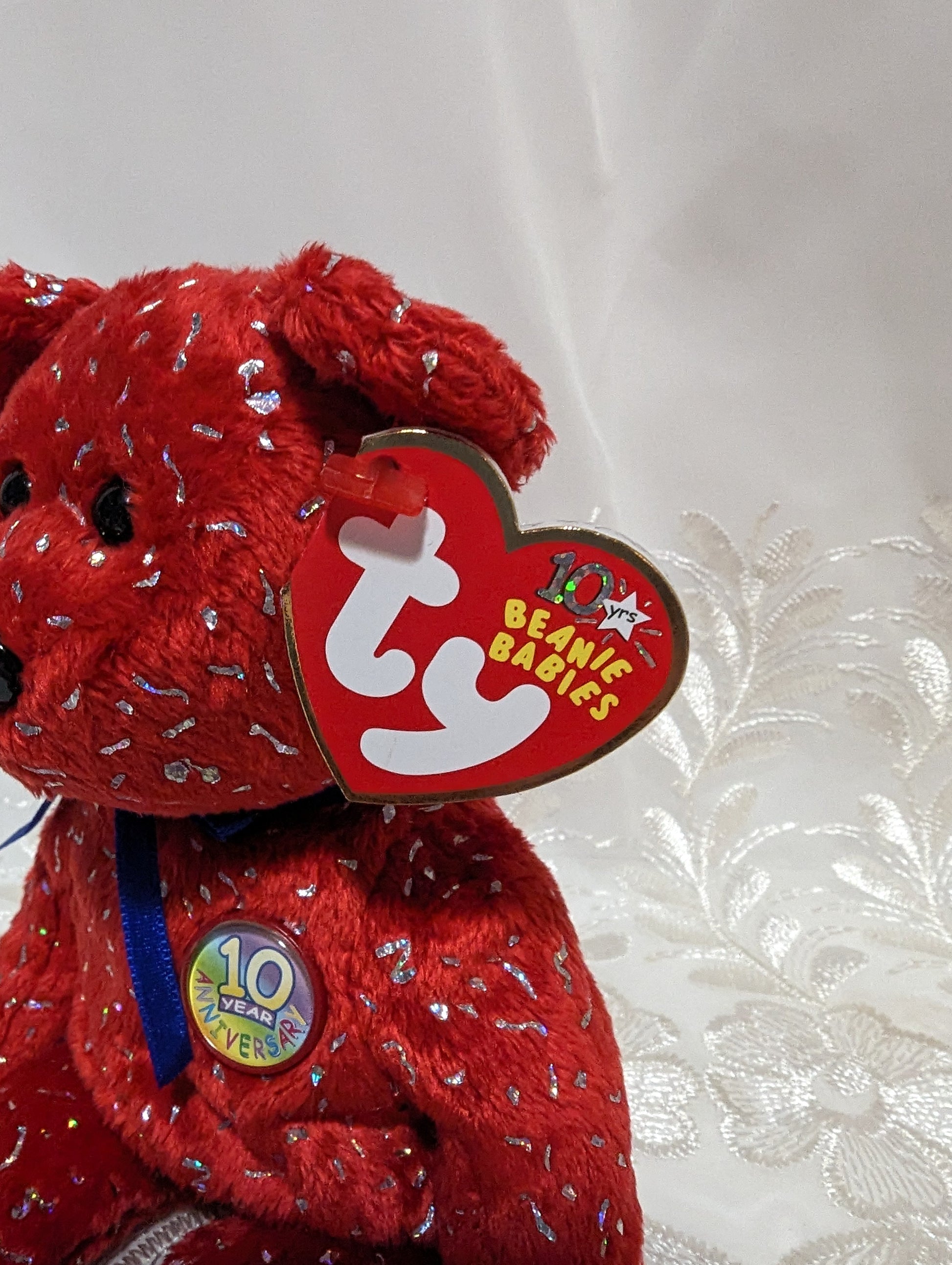 Ty Beanie Baby - Decade The Red Bear (8.5in) - Vintage Beanies Canada