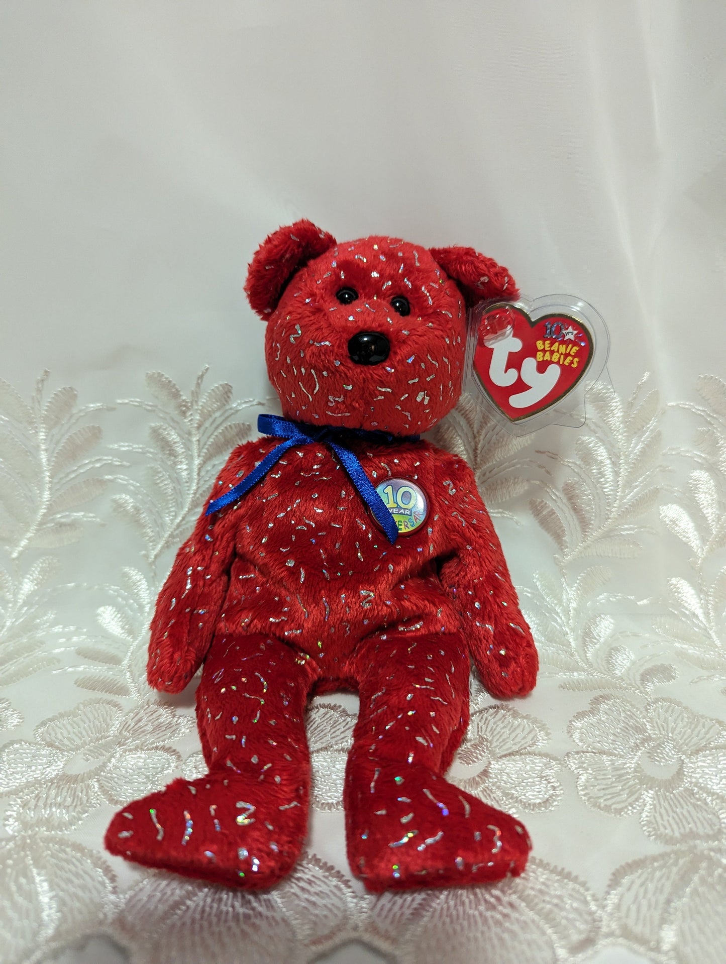 Ty Beanie Baby - Decade The Red Bear (8.5in) - Vintage Beanies Canada