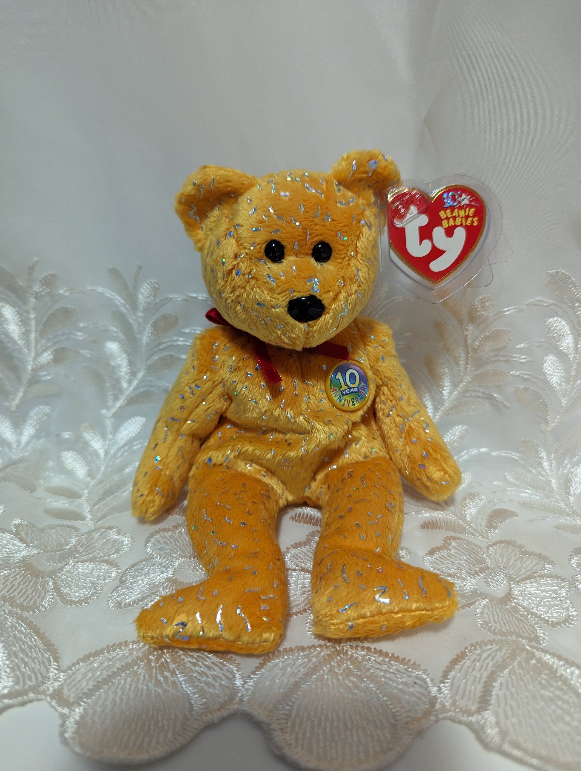 Ty Beanie Baby - Decade The Yellow Bear (8.5in) - Vintage Beanies Canada