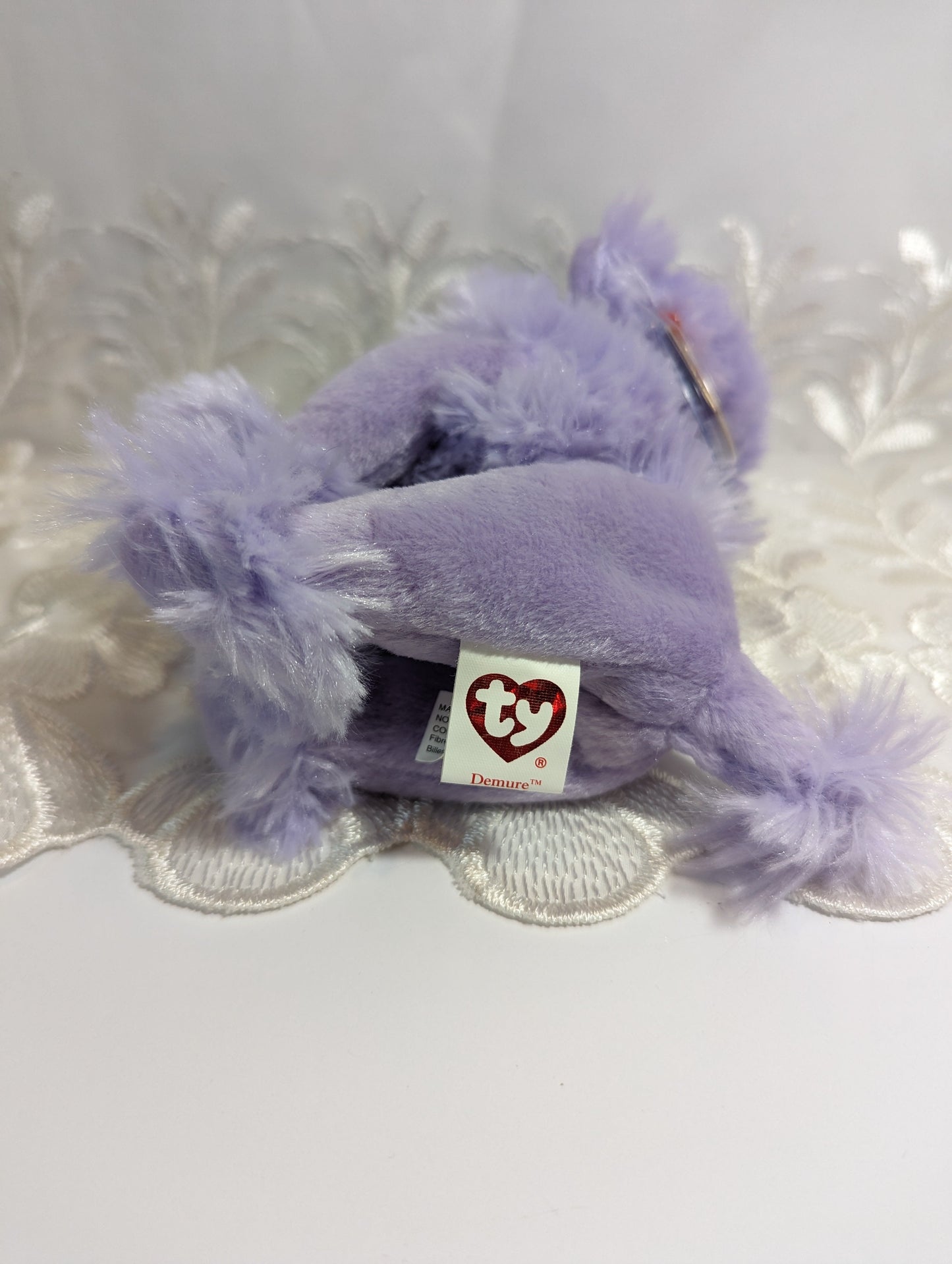 Ty Beanie Baby - Demure The Purple Poodle Dog (6in) - Vintage Beanies Canada