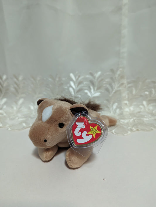 Ty Beanie Baby - Derby The Horse (8in) Star, Fluffy Mane - Vintage Beanies Canada