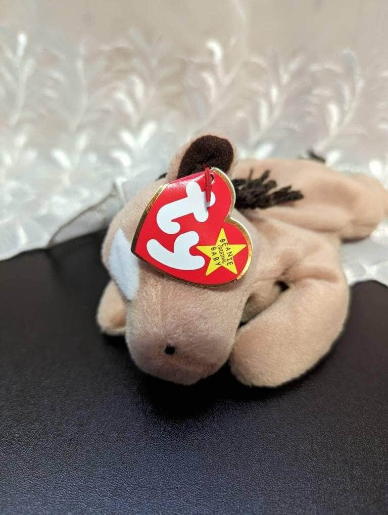 Ty Beanie Baby - Derby The Horse With Coarse Yarn Mane (8in) - Vintage Beanies Canada