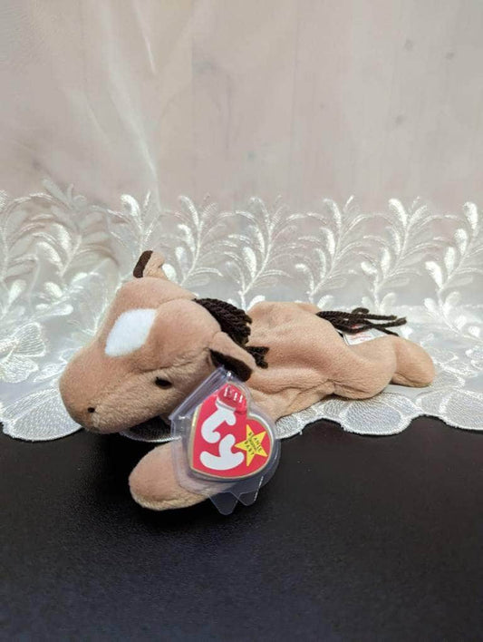 Ty Beanie Baby - Derby The Horse With Coarse Yarn Mane (8in) - Vintage Beanies Canada