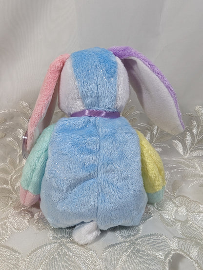 Ty Beanie Baby - Dippy the Multi - coloured Bunny Rabbit (8.5in) Blue Belly - Vintage Beanies Canada