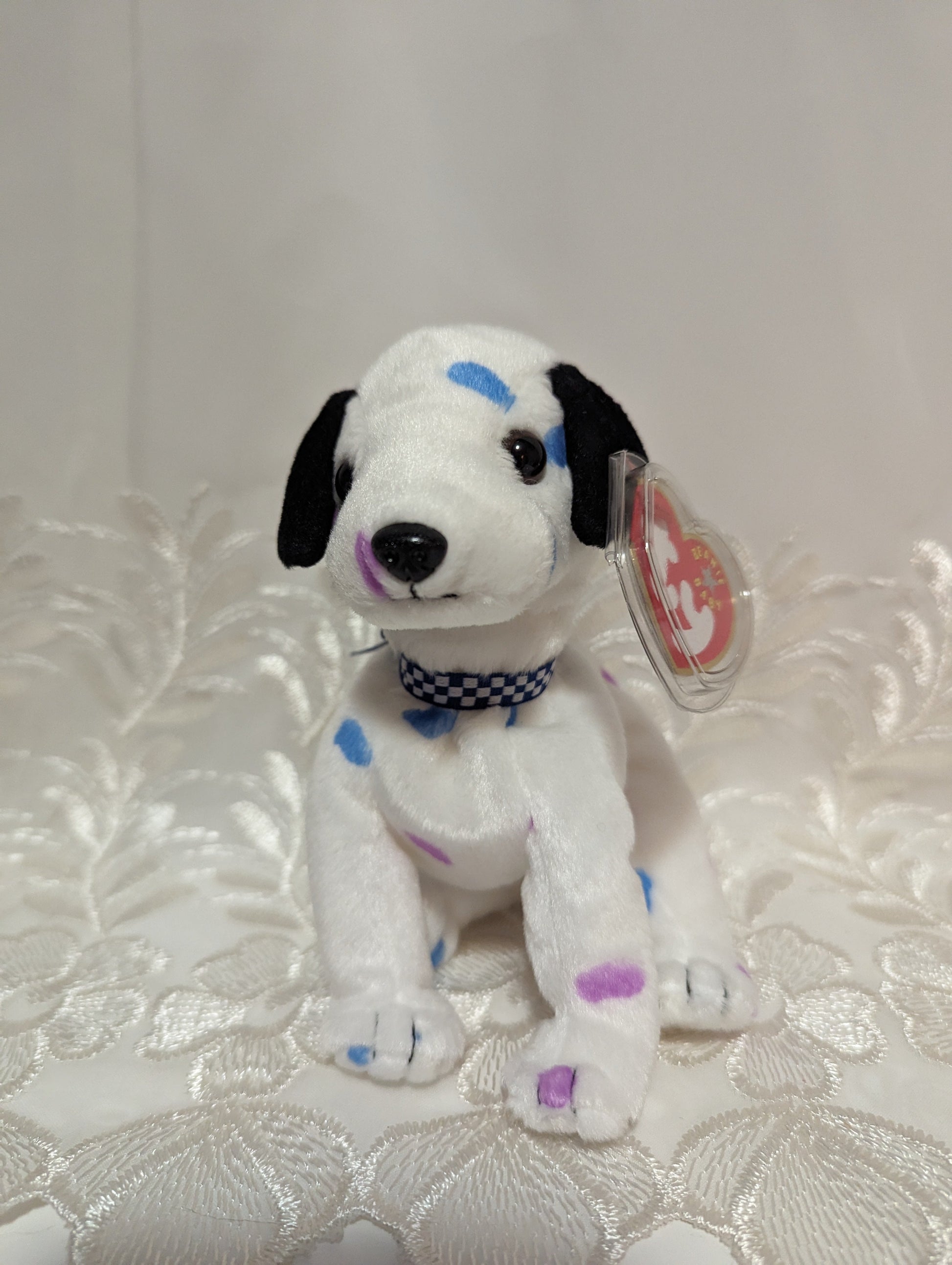 Ty Beanie Baby - Dizzy The Dalmatian With Purple / Blue Spots (6in) - Vintage Beanies Canada