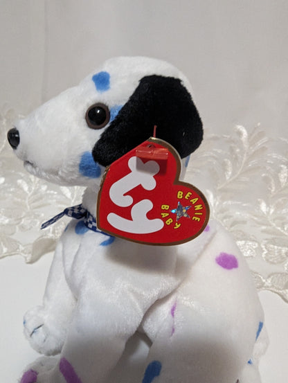 Ty Beanie Baby - Dizzy The Dalmatian With Purple / Blue Spots (6in) - Vintage Beanies Canada