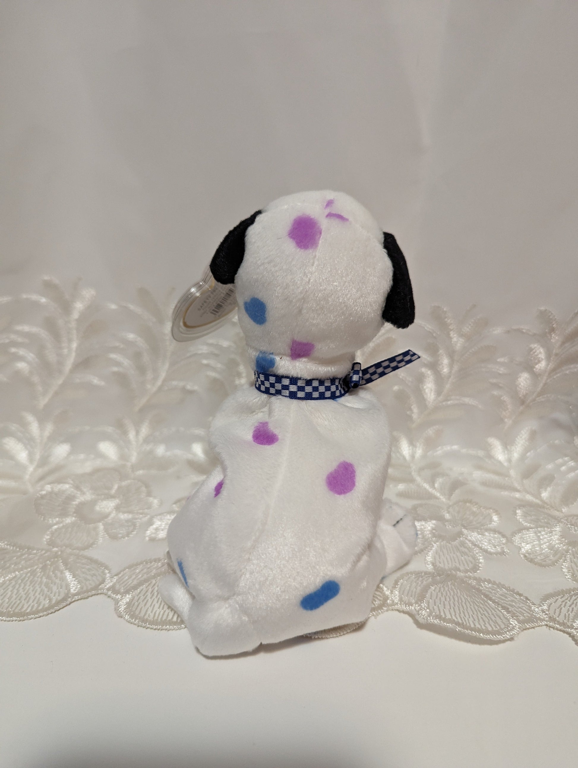 Ty Beanie Baby - Dizzy The Dalmatian With Purple / Blue Spots (6in) - Vintage Beanies Canada