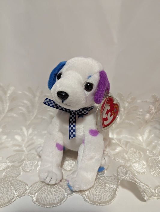 Ty Beanie Baby - Dizzy the Dalmatian With Purple/Blue Ears (6in) - Vintage Beanies Canada