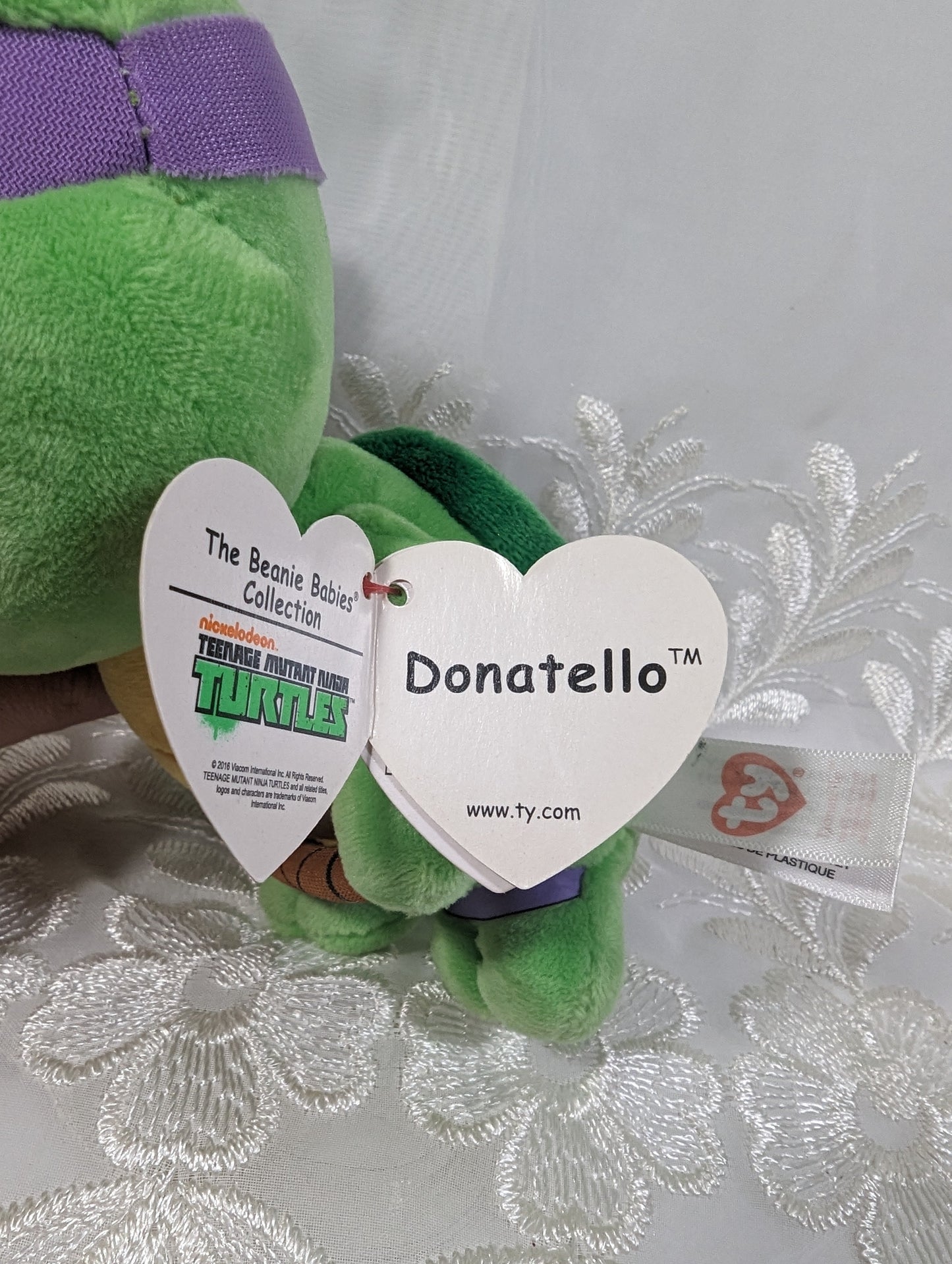 Ty Beanie Baby - Donatello the Teenage Mutant Ninja Turtle (6in) Non - mint Tags - Vintage Beanies Canada
