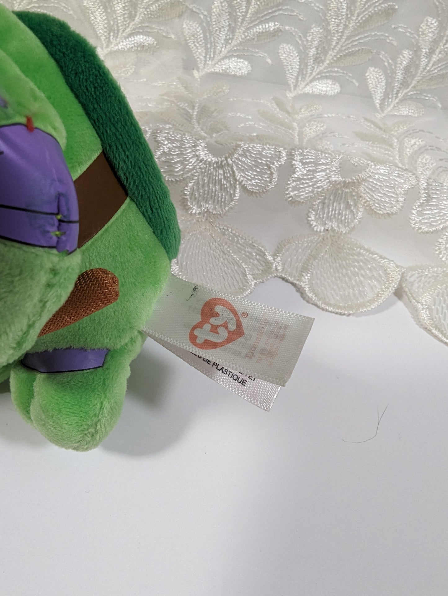 Ty Beanie Baby - Donatello the Teenage Mutant Ninja Turtle (6in) Non - mint Tags - Vintage Beanies Canada