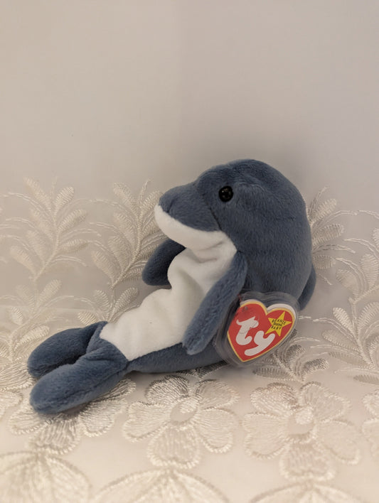 Ty Beanie Baby - Echo The Blue Dolphin (7in) - Vintage Beanies Canada