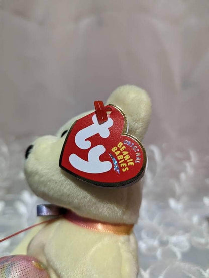 Ty Beanie Baby - Eggbeart The Yellow Bear Holding Easter Egg (8.5in) - Vintage Beanies Canada