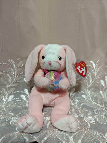 Ty Beanie Baby - Eggerton The Pink Easter Bunny Holding An Egg (8.5in) - Vintage Beanies Canada