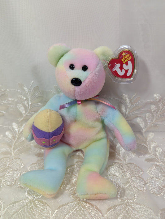 Ty Beanie Baby - Eggs 2006 the Multi-colored Easter Bear Holding An Egg (8.5in) - Vintage Beanies Canada