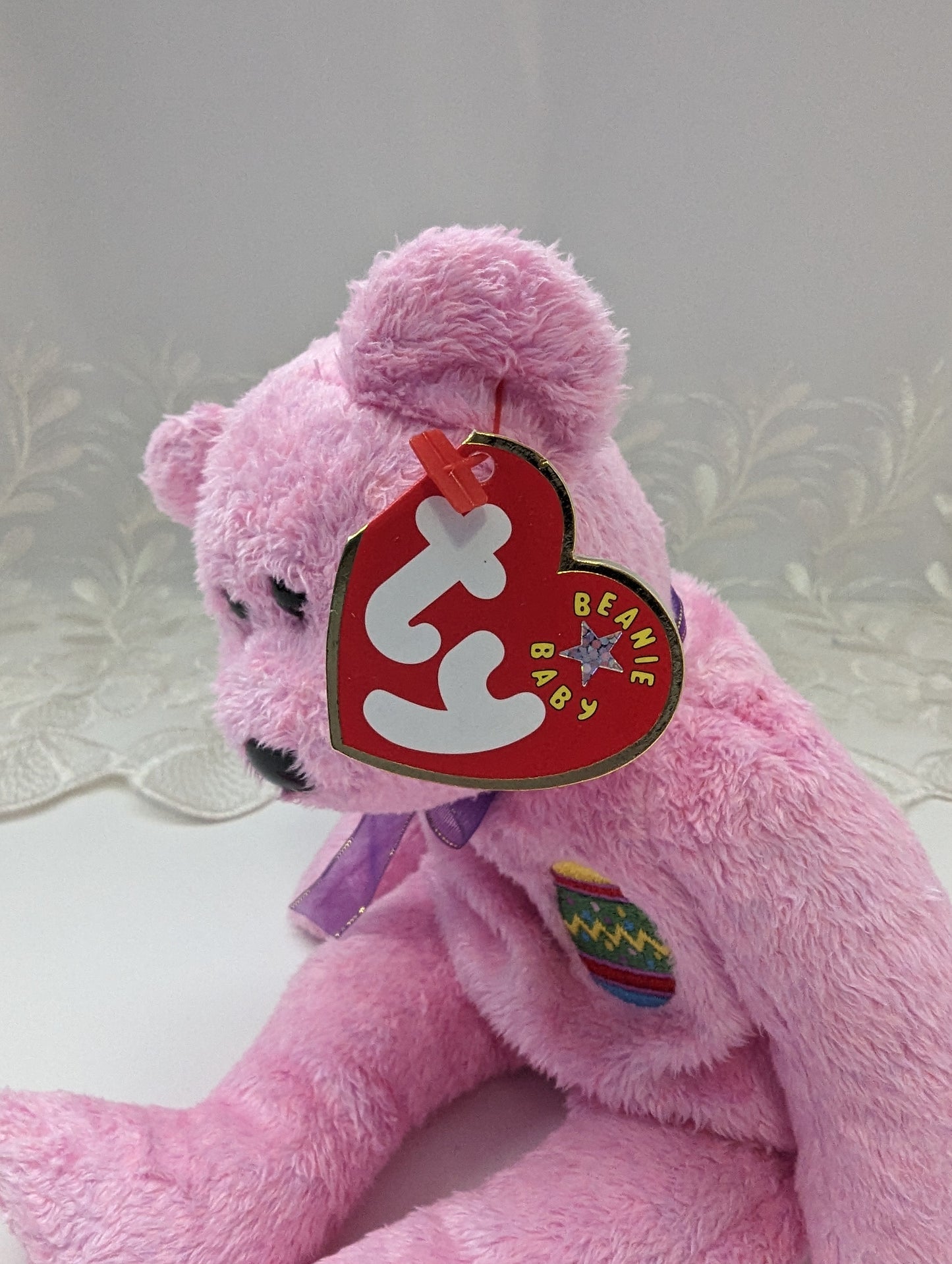 Ty Beanie Baby - Eggs The Pink Easter Bear (8.5in) - Vintage Beanies Canada