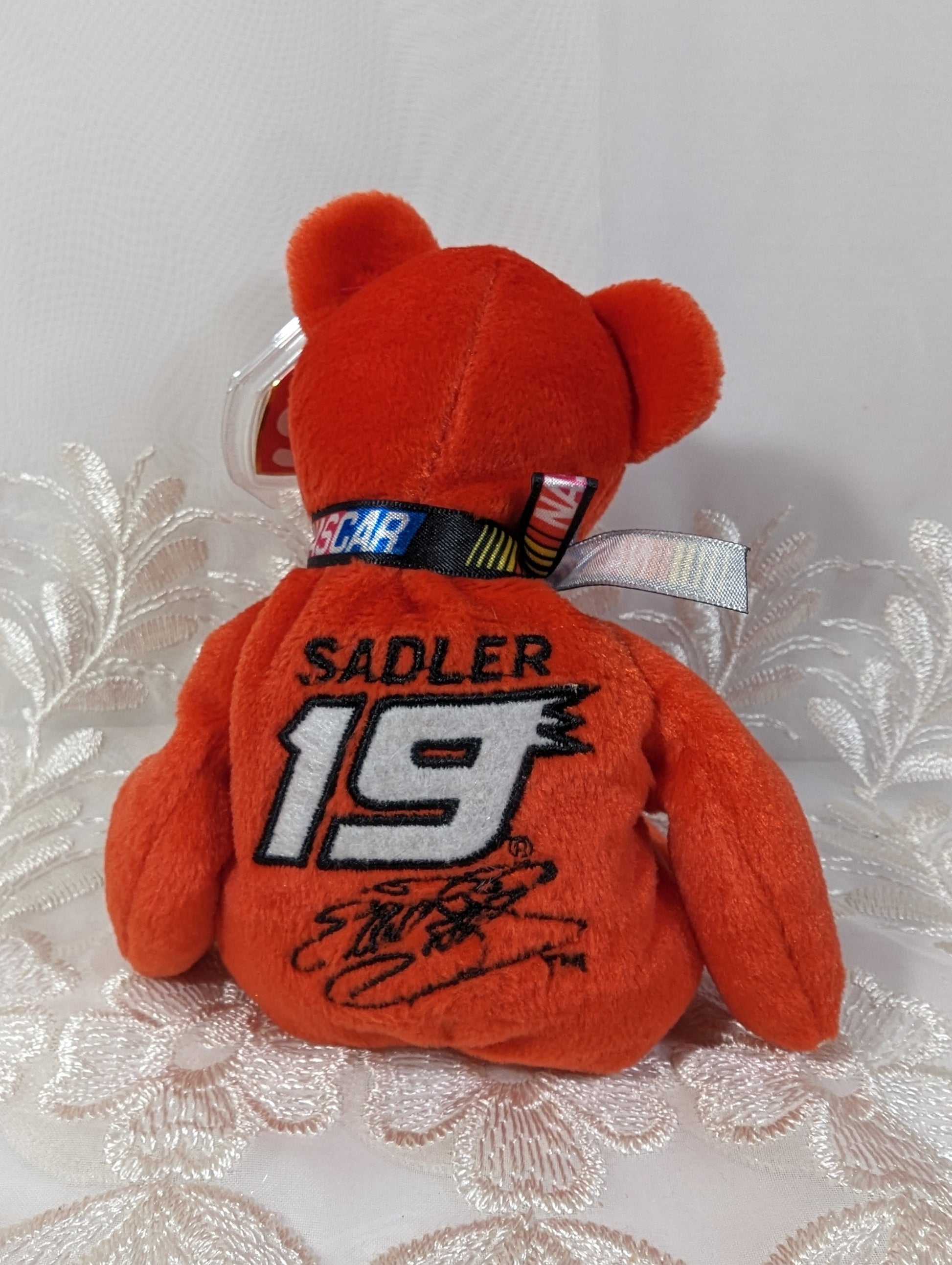 Ty Beanie Baby - Elliot Sadler # 19 The Nascar Bear (8.5 in) - Vintage Beanies Canada