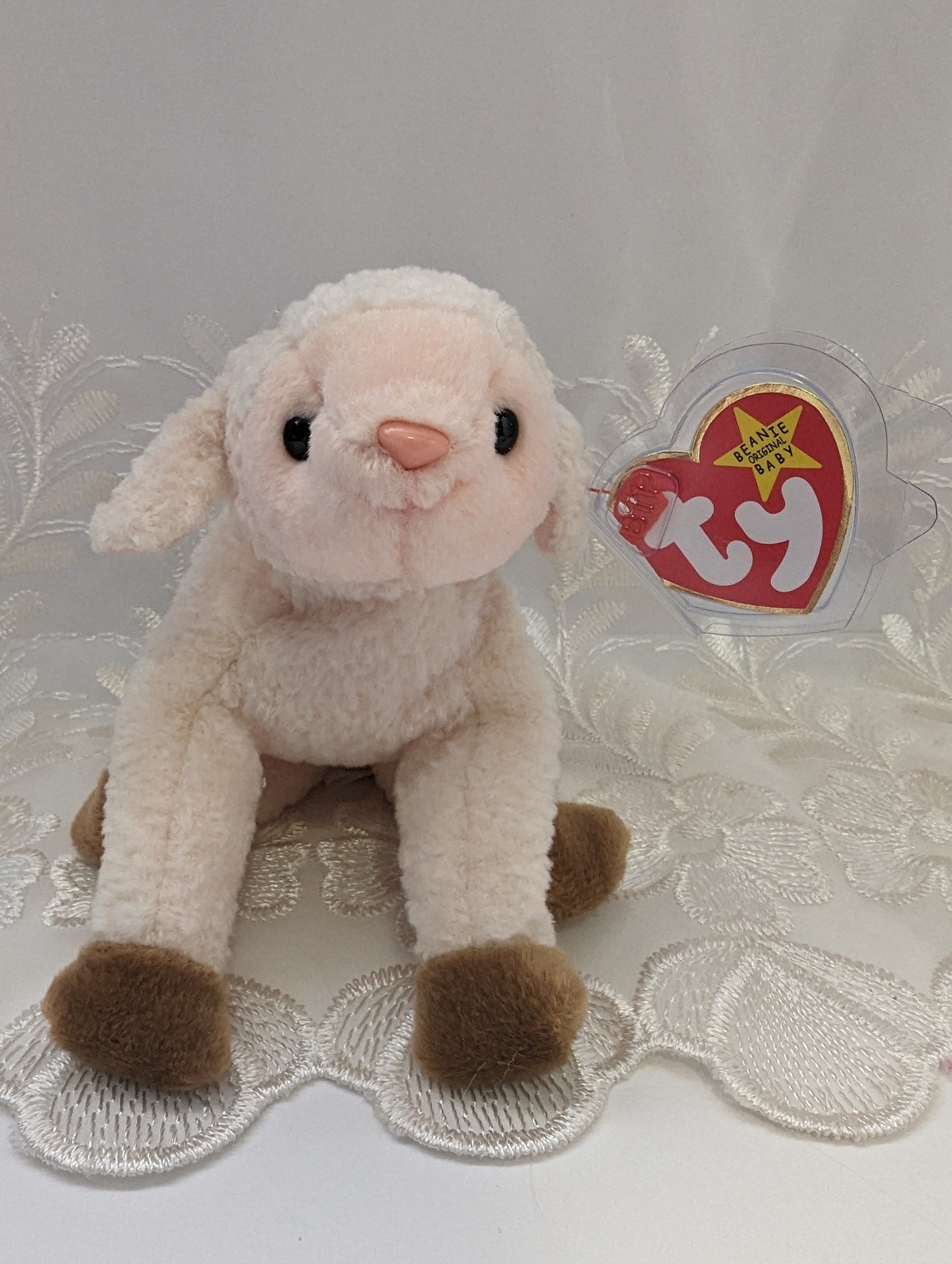 Ty Beanie Baby - Ewey The Lamb (6in) - Vintage Beanies Canada