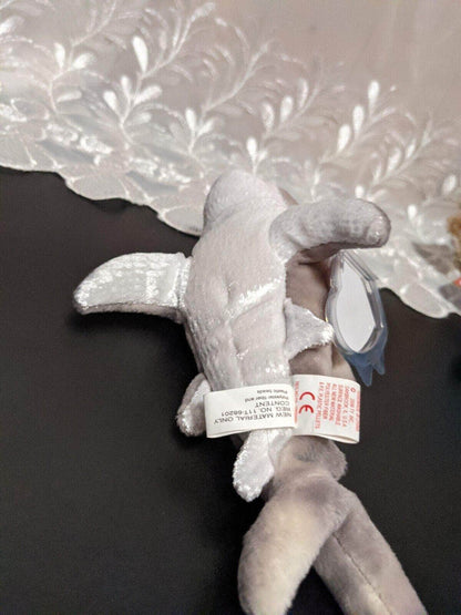 Ty Beanie Baby - Finn The Gray Shark (9in) - Vintage Beanies Canada