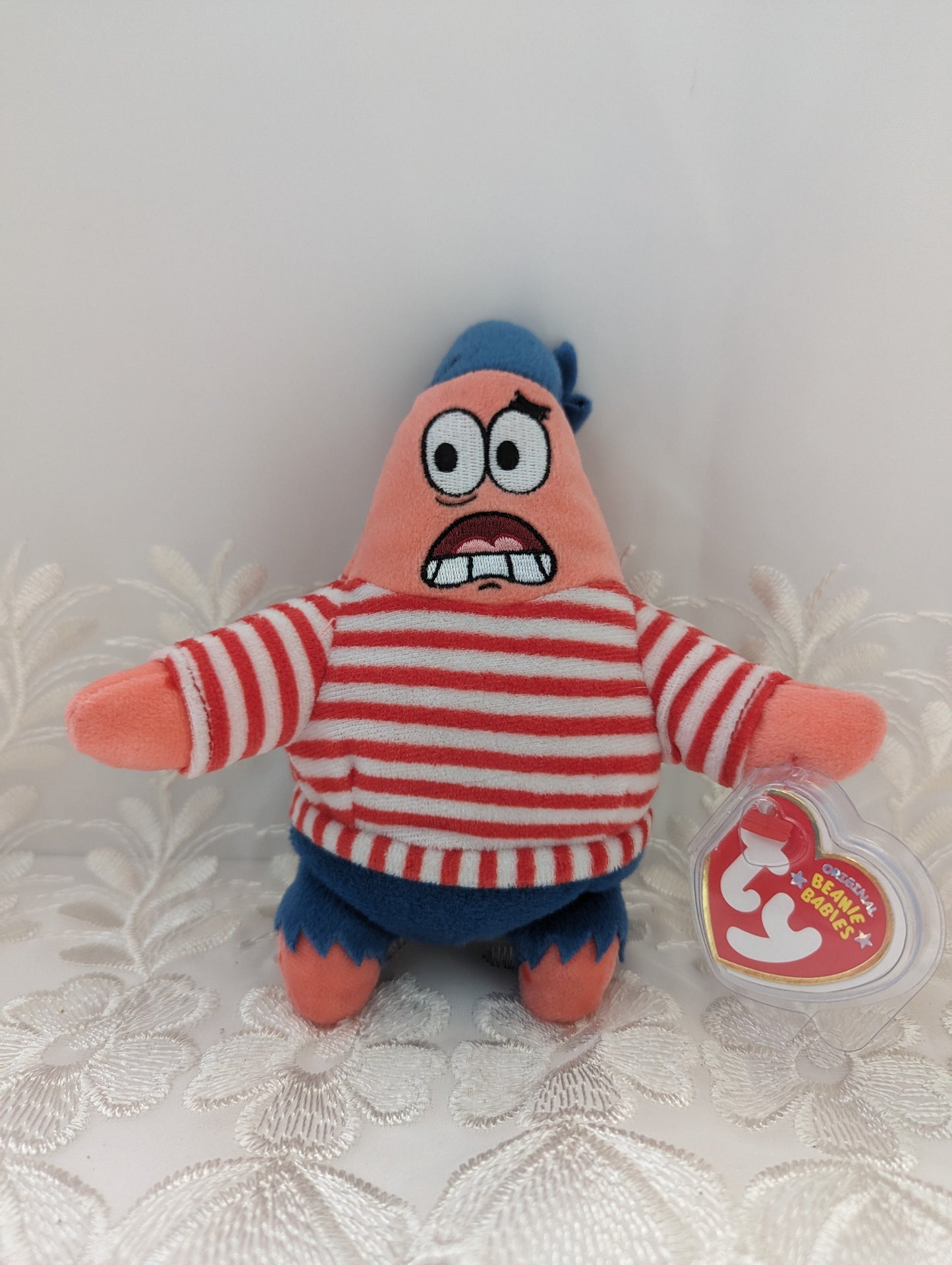 Ty Beanie Baby - First Mate Patrick The Pirate Starfish From Spongebob (7in) Near Mint - Vintage Beanies Canada