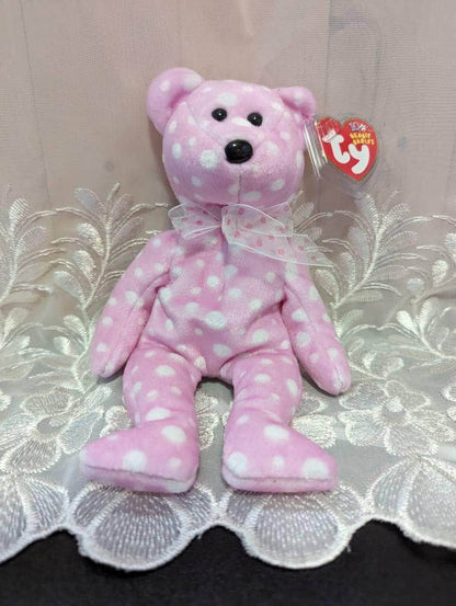 Ty Beanie Baby - Fizz The Pink Bear (8.5in) - Vintage Beanies Canada