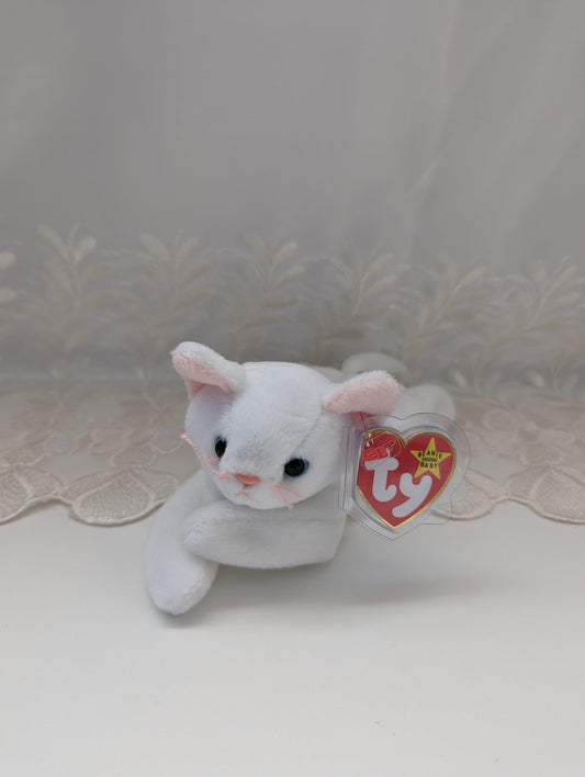 Ty Beanie Baby - Flip The White Cat (7.5in) - Vintage Beanies Canada