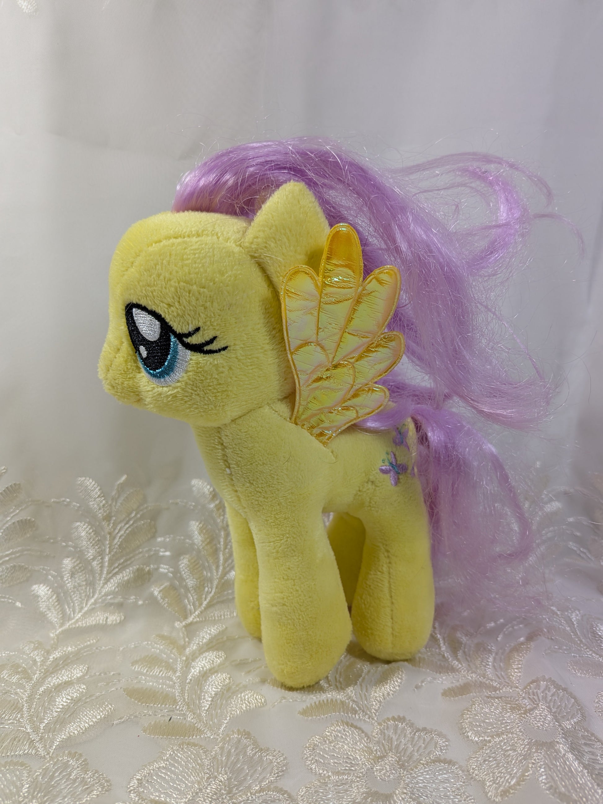 Ty Beanie Baby - Fluttershy the Yellow Pony from My Little Pony (7in) No Tag - Vintage Beanies Canada