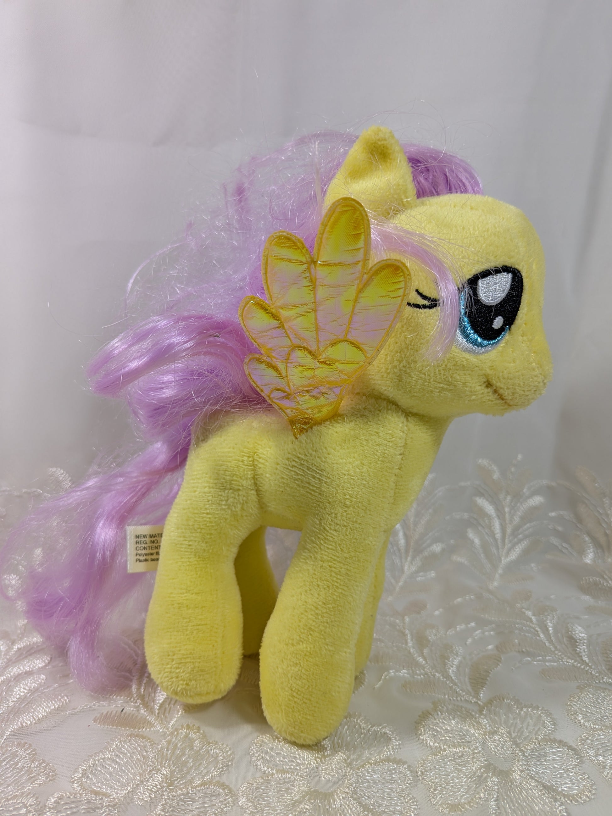 Ty Beanie Baby - Fluttershy the Yellow Pony from My Little Pony (7in) No Tag - Vintage Beanies Canada