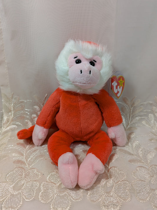 Ty Beanie Baby - Foster The Orange Monkey (8 in) - Vintage Beanies Canada