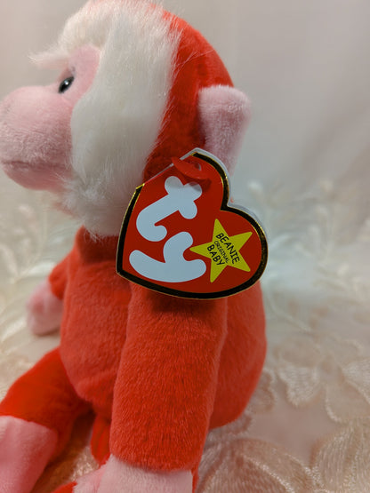 Ty Beanie Baby - Foster The Orange Monkey (8 in) - Vintage Beanies Canada