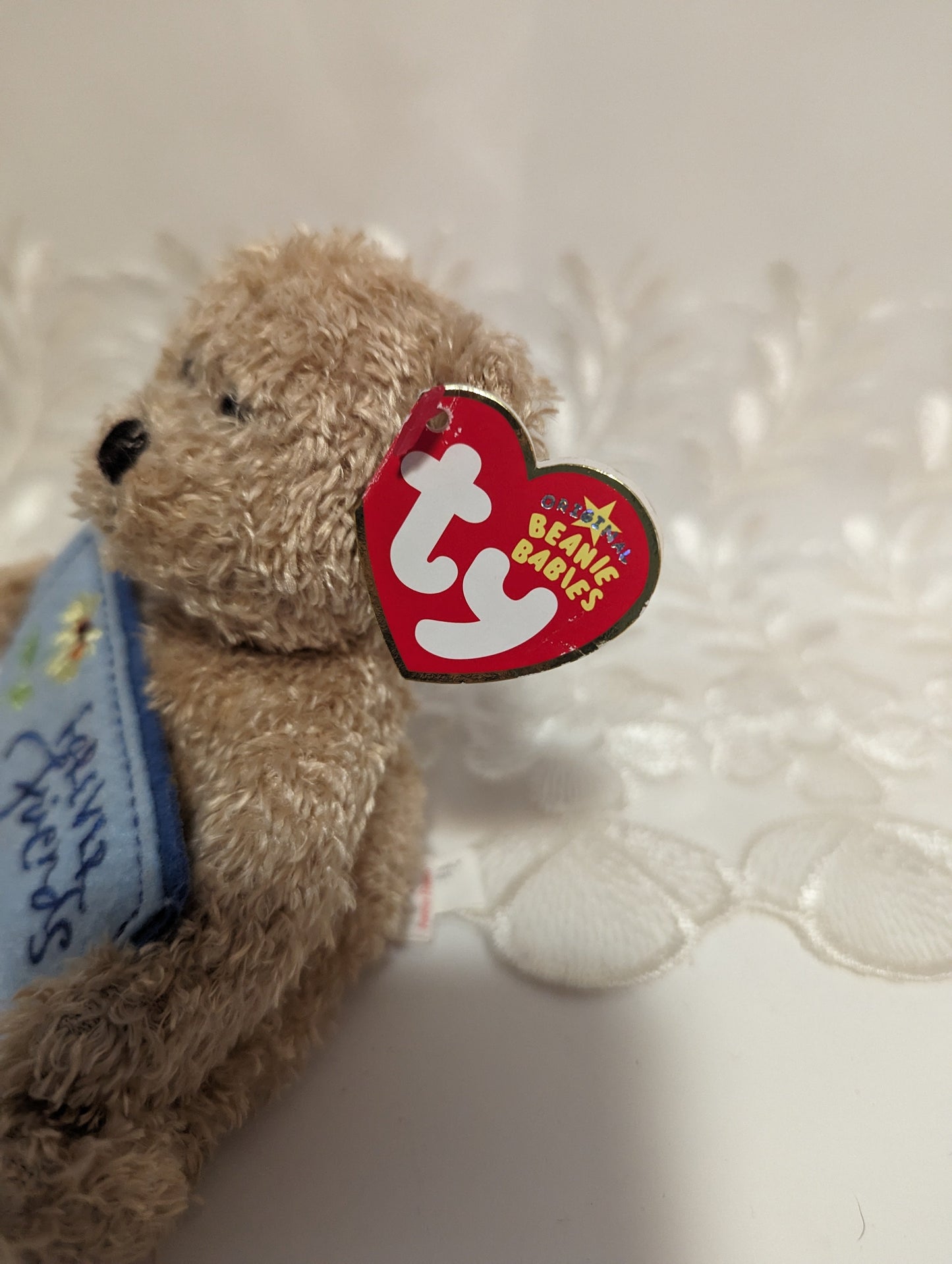 Ty Beanie Baby - Friends Forever The Bear (5in) Greetings Collection - Writing On Tag - Vintage Beanies Canada