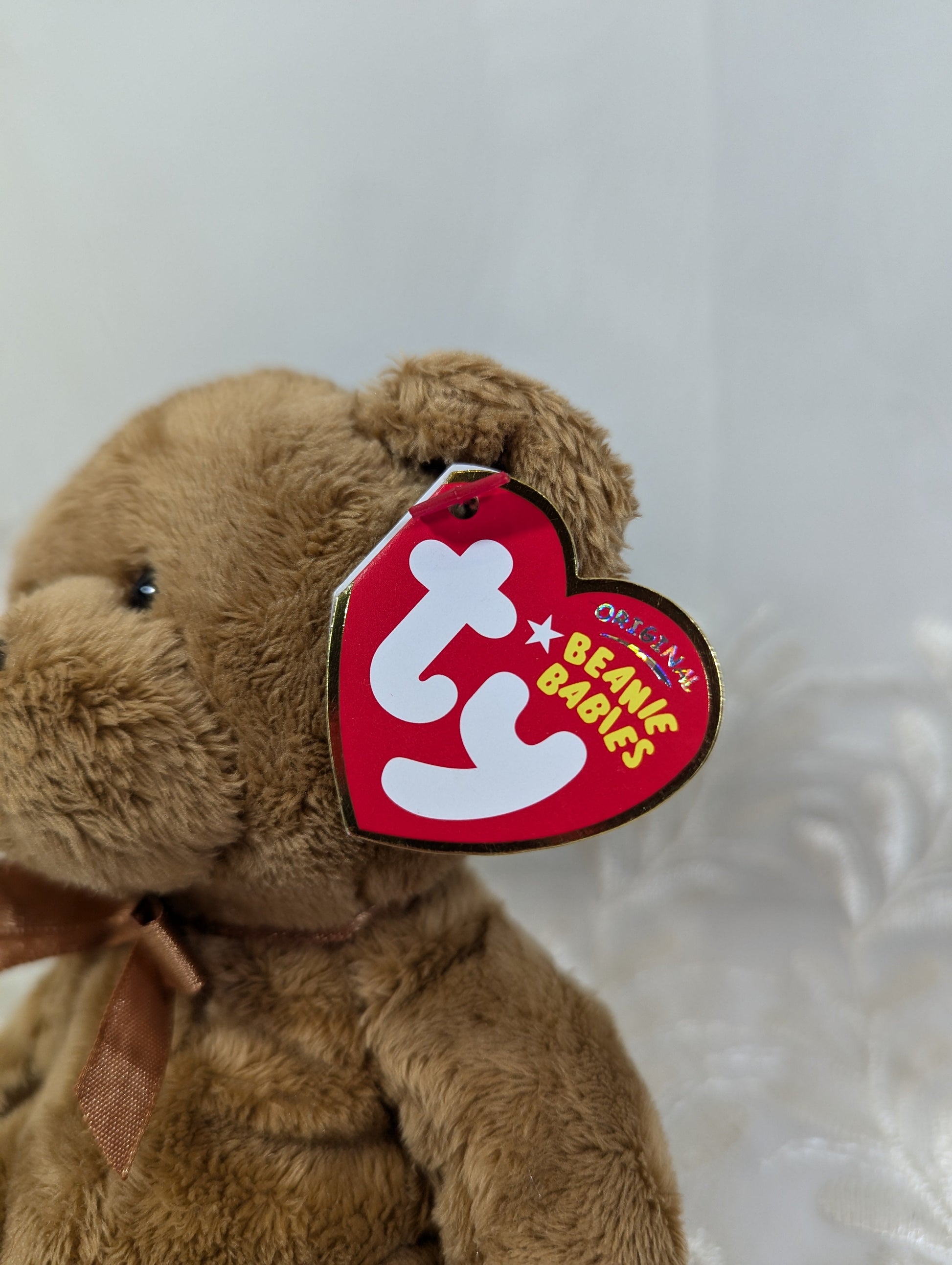 Ty Beanie Baby - Fuddle The Brown Bear (7 in) - Vintage Beanies Canada