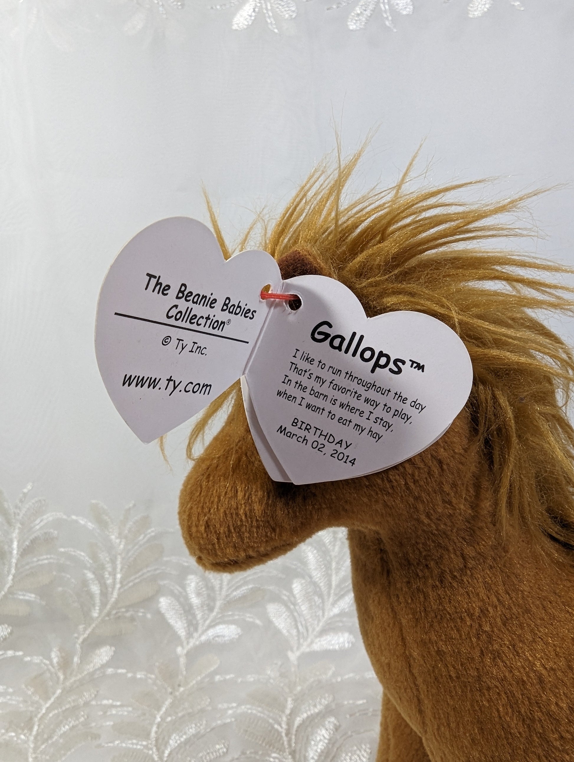 Ty Beanie Baby - Gallops The Brown Horse (7 in) Near Mint Tag - Vintage Beanies Canada