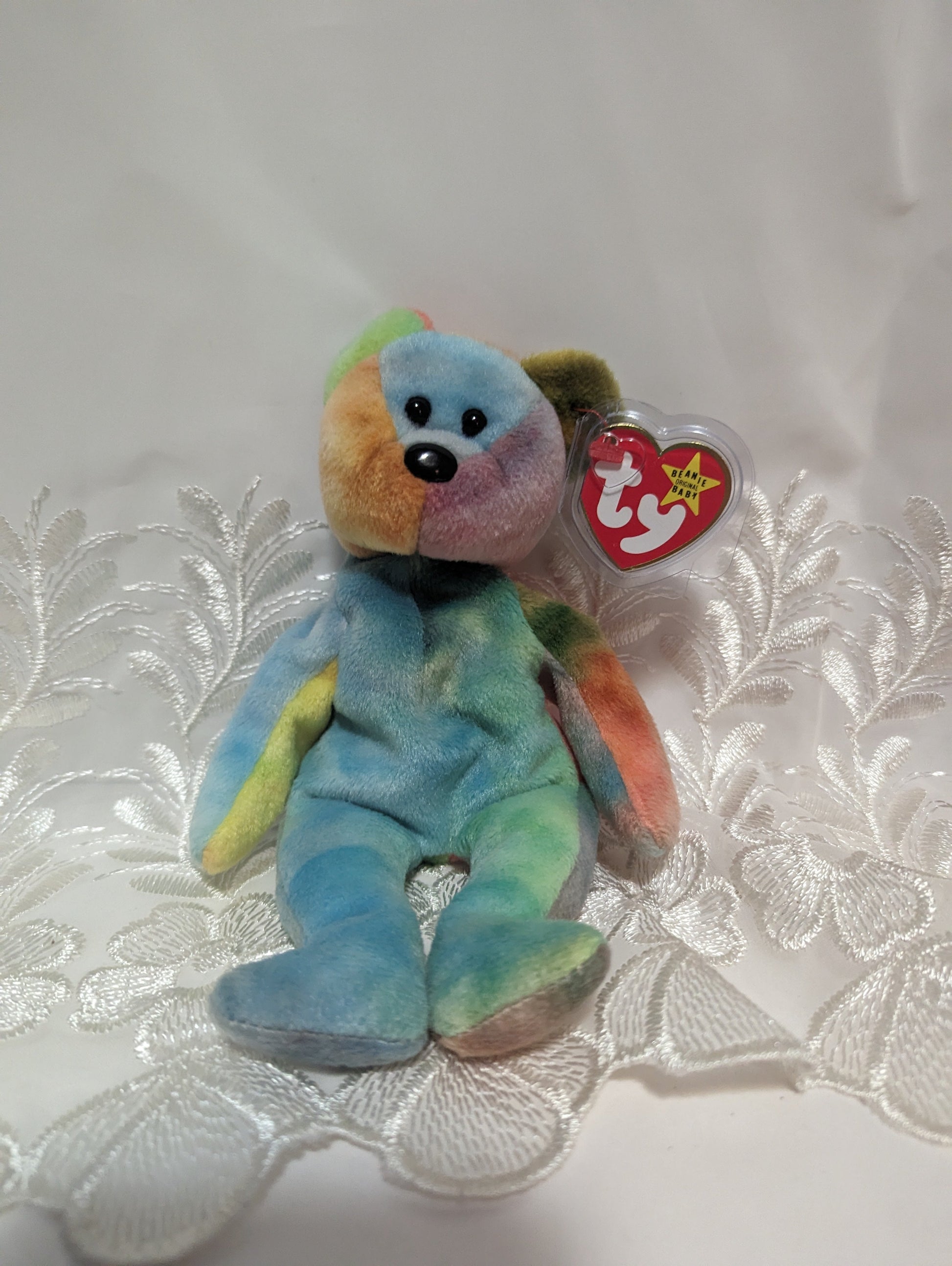 Ty Beanie Baby - Garcia the bear (8.5in) Creased Tag - Vintage Beanies Canada