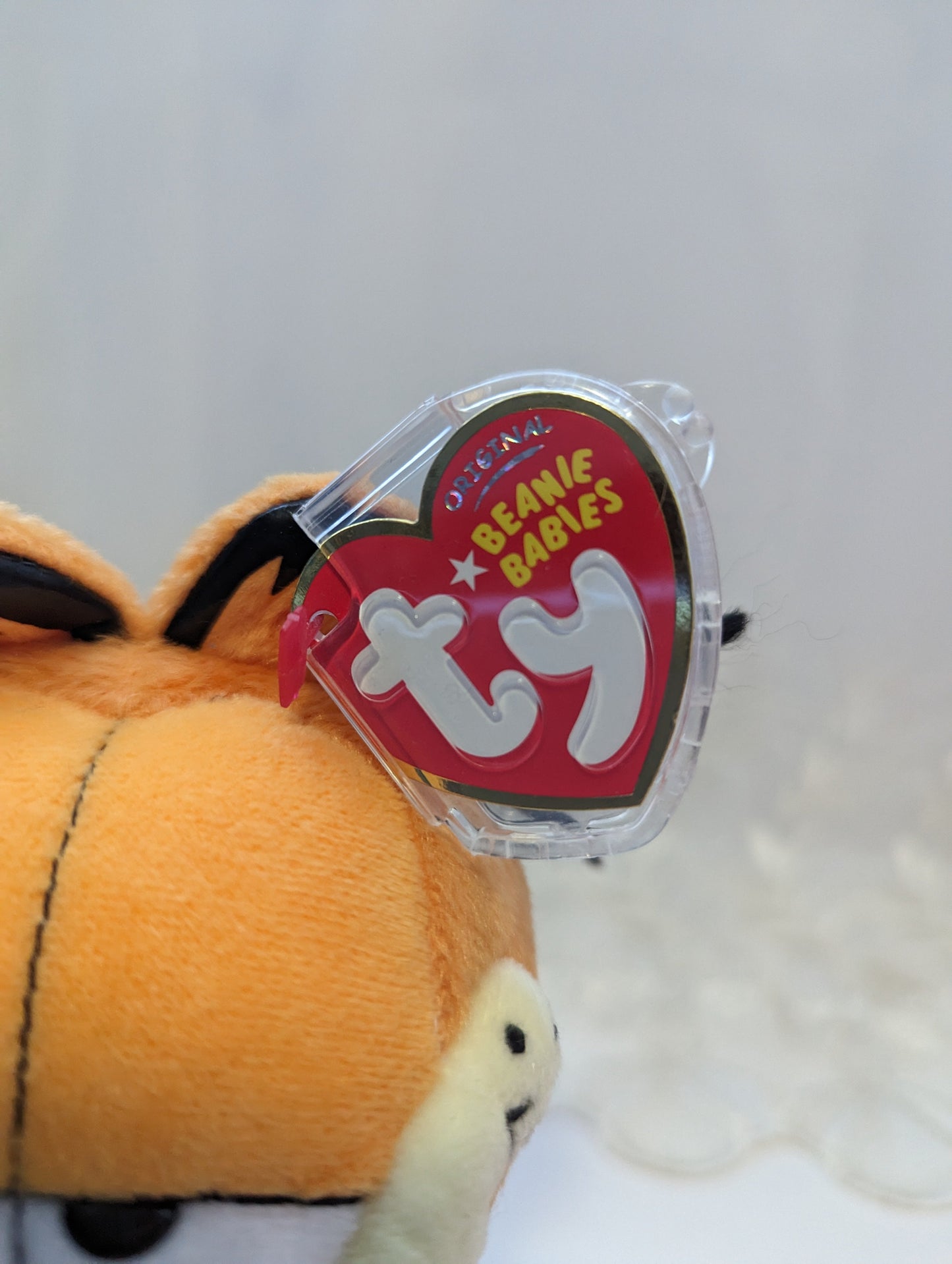Ty Beanie Baby - Garfield With "I Don't Do Perky" Shirt On (8in) - Vintage Beanies Canada