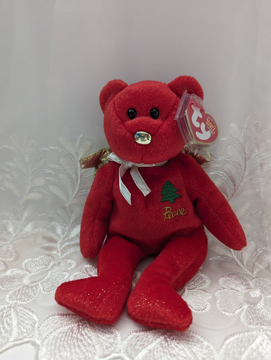 Ty Beanie Baby - Gift The Red Angel Bear (8.5in) Peace Version - Vintage Beanies Canada