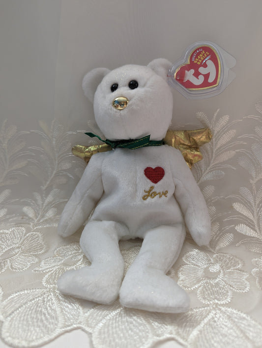 Ty Beanie Baby - Gift The White Angel Bear (8.5in) Love Version - Vintage Beanies Canada