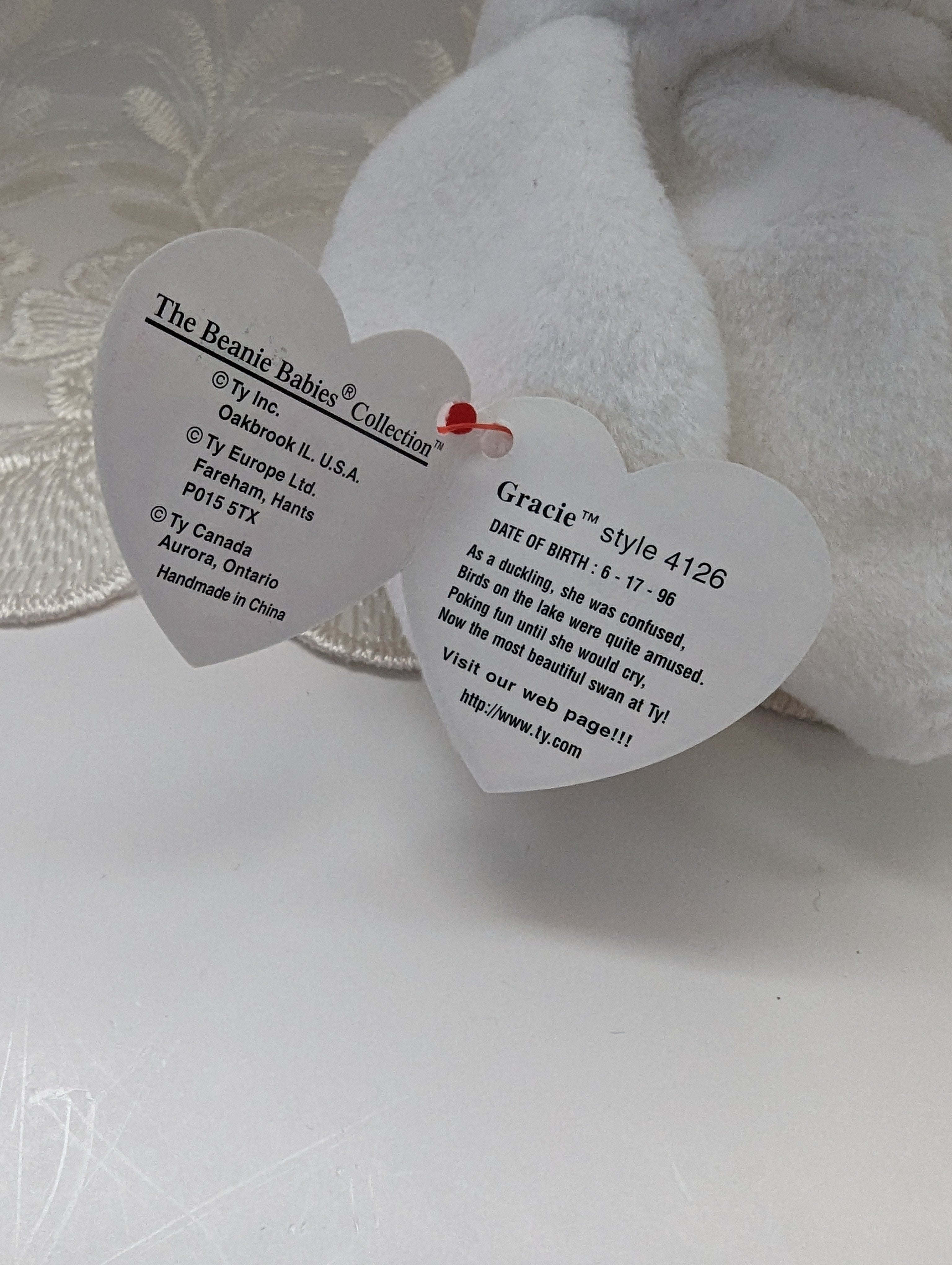 Ty Beanie Baby Gracie The Swan 6in Vintage Beanies Canada