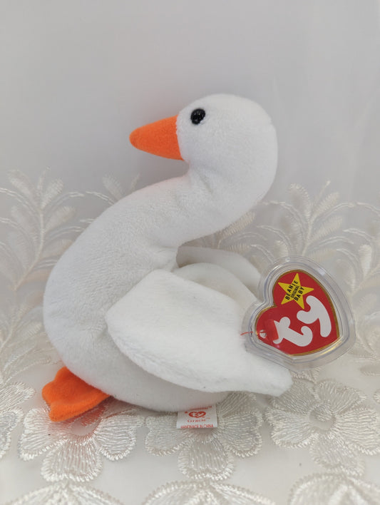 Ty Beanie Baby - Gracie The Swan (6in) - Vintage Beanies Canada